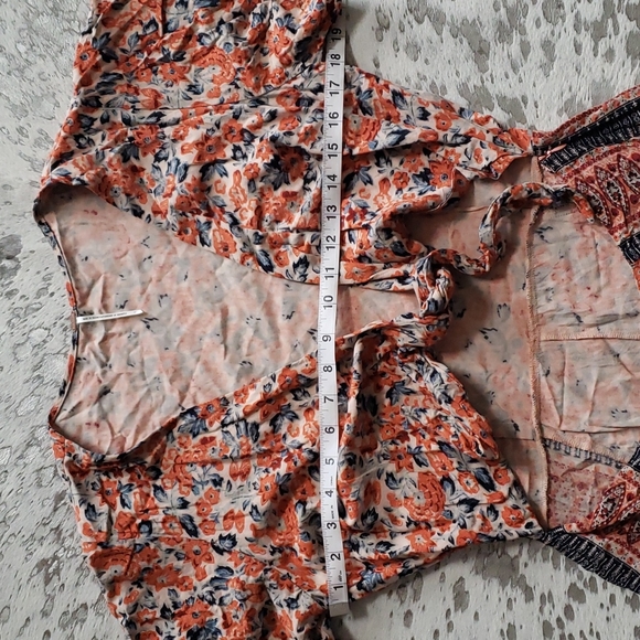 Free People Surf Date Floral Tie Romper Sz12 - Picture 6 of 9
